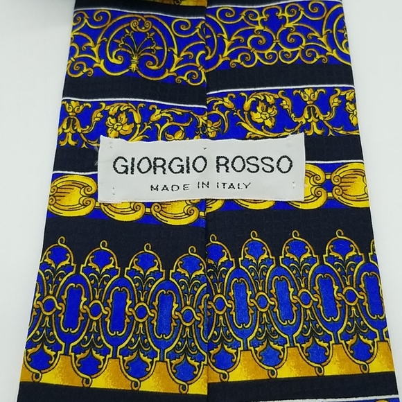 Vintage Baroque Print 100% Silk Tie Ankara style - Picture 4 of 6